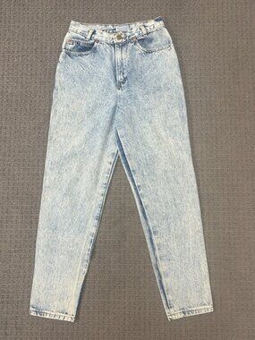 Vintage Palmettos Mom Jeans Womens 11 Acid Wash Cotton High Rise Tapered 25X28